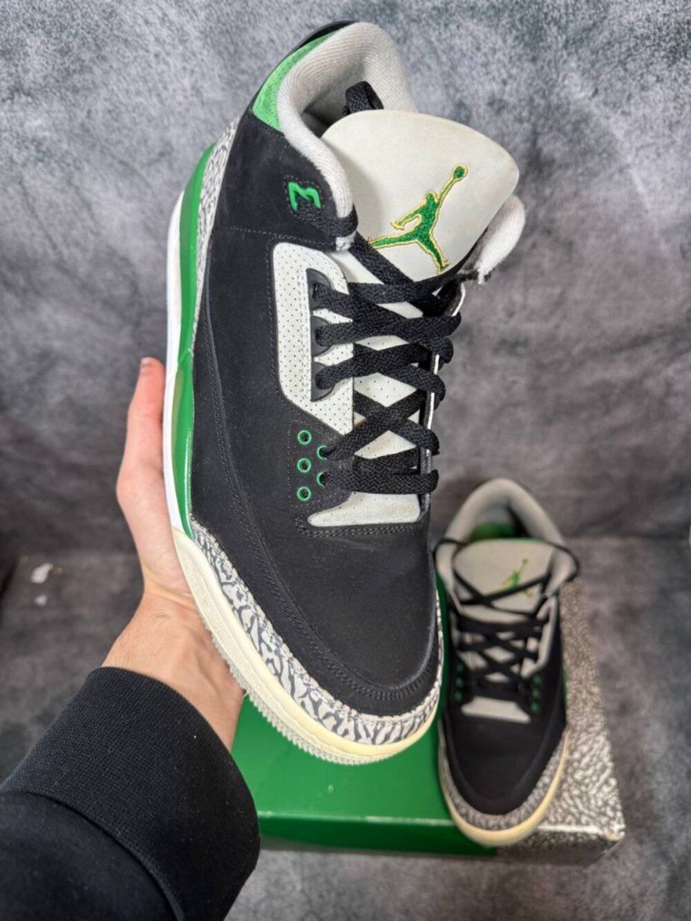Size 12 | Jordan 3 Pine Green With Box | Pre-Owned